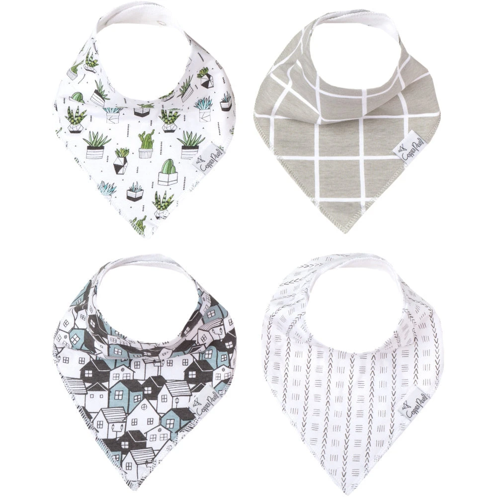 Copper Pearl Baby Bandana Bibs | Urban 4 Copper Pearl Baby Bandana Bibs | Urban - Image 2
