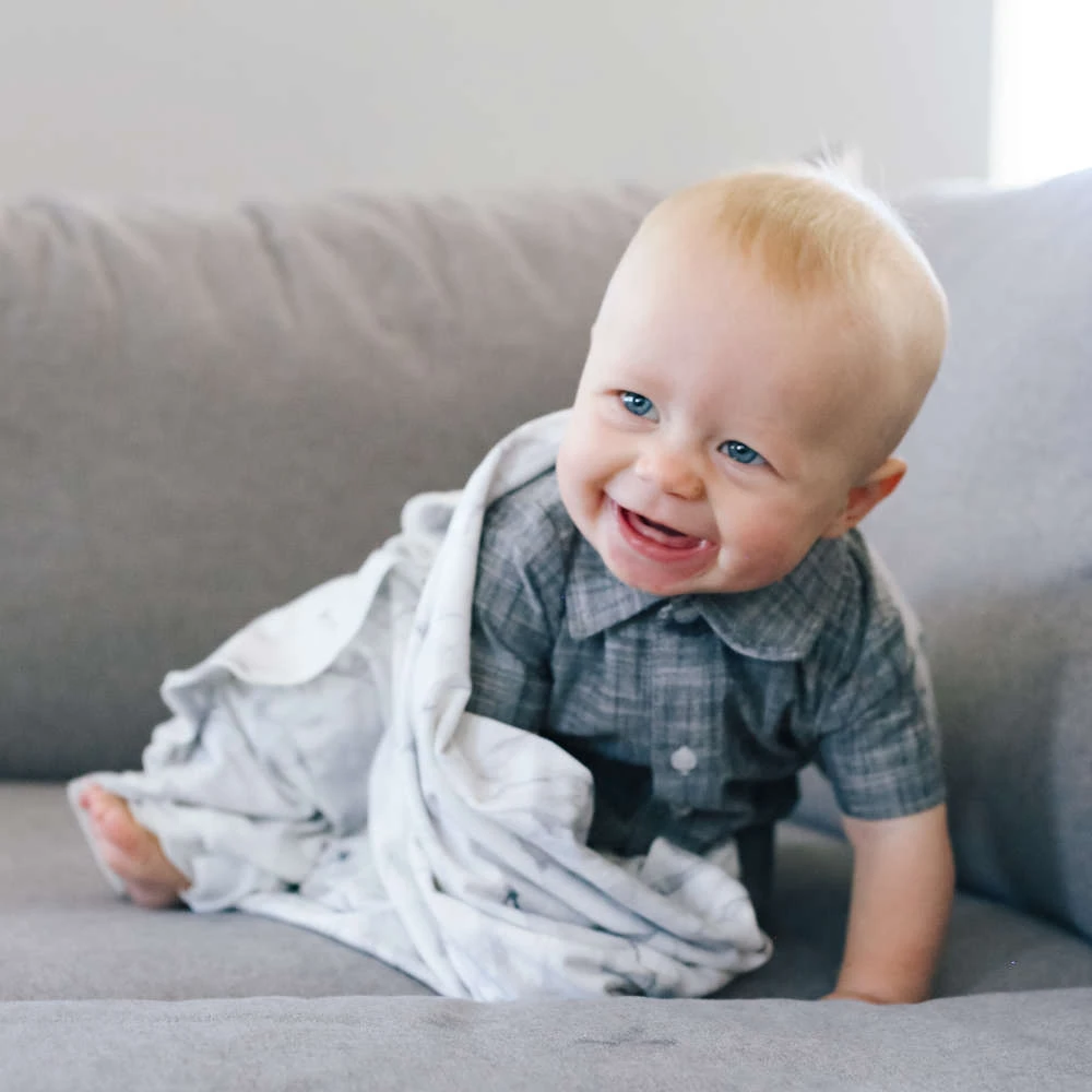 Copper Pearl Knit Swaddle Blanket | Marble 4 Copper Pearl Knit Swaddle Blanket | Marble - Image 2