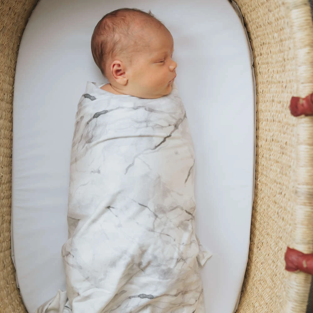 Copper Pearl Knit Swaddle Blanket | Marble 5 Copper Pearl Knit Swaddle Blanket | Marble - Image 3