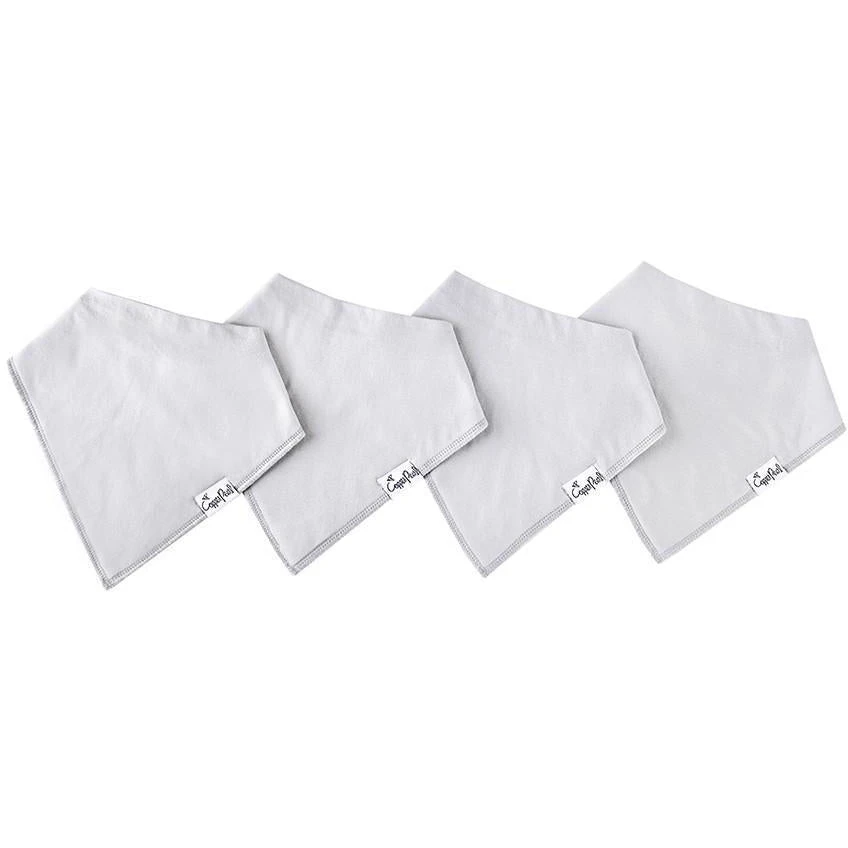 Copper Pearl Baby Bandana Bibs | Grey Basics 3 Copper Pearl Baby Bandana Bibs | Grey Basics