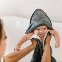 Copper Pearl Premium Knit Hooded Towel | Hunter -The Baby's Crib hunter towel2