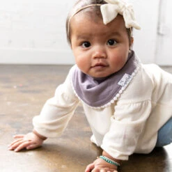 Copper Pearl Fashion Trimmed Bib Set | Isabella -The Baby's Crib isabella fashion bibs1