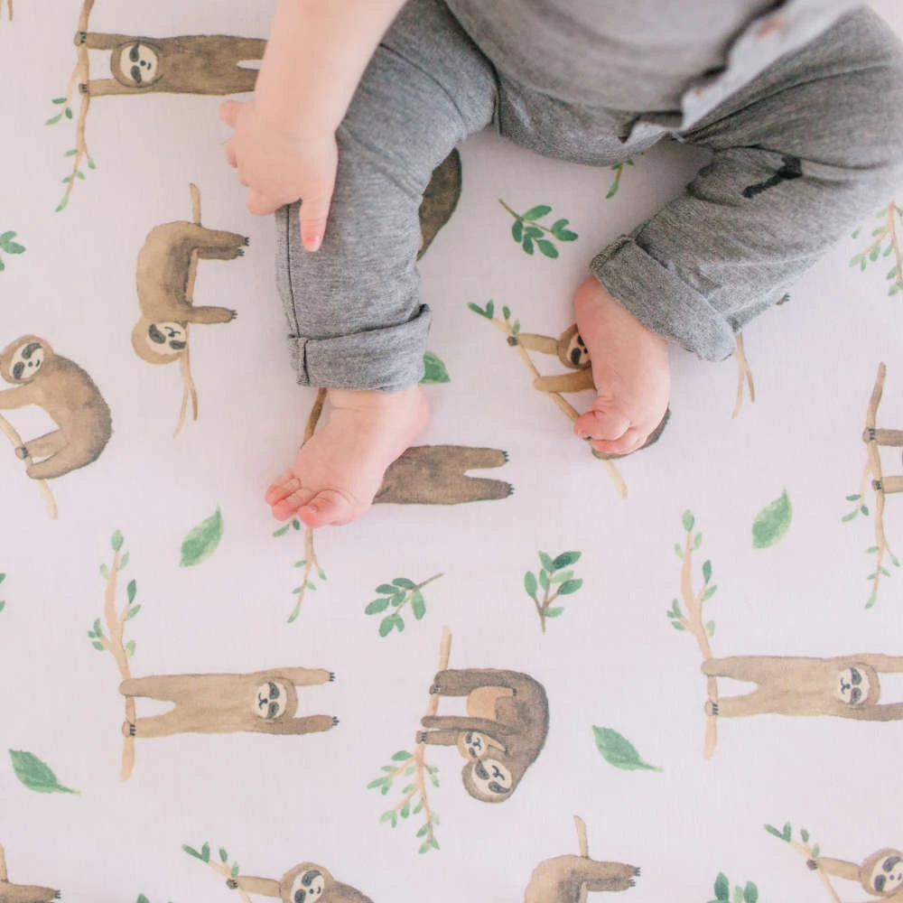 Copper Pearl Premium Knit Fitted Crib Sheet | Noah 4 Copper Pearl Premium Knit Fitted Crib Sheet | Noah - Image 2