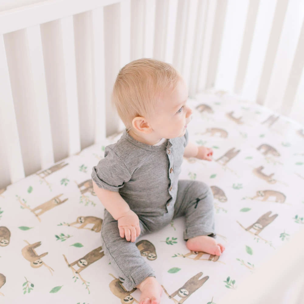 Copper Pearl Premium Knit Fitted Crib Sheet | Noah 5 Copper Pearl Premium Knit Fitted Crib Sheet | Noah - Image 3